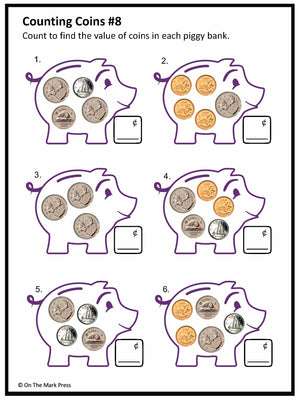 Counting Canadian Money - Coins Grades 1-2