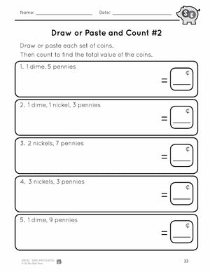 Draw or Paste and Count Canadian Money Grades 1-2