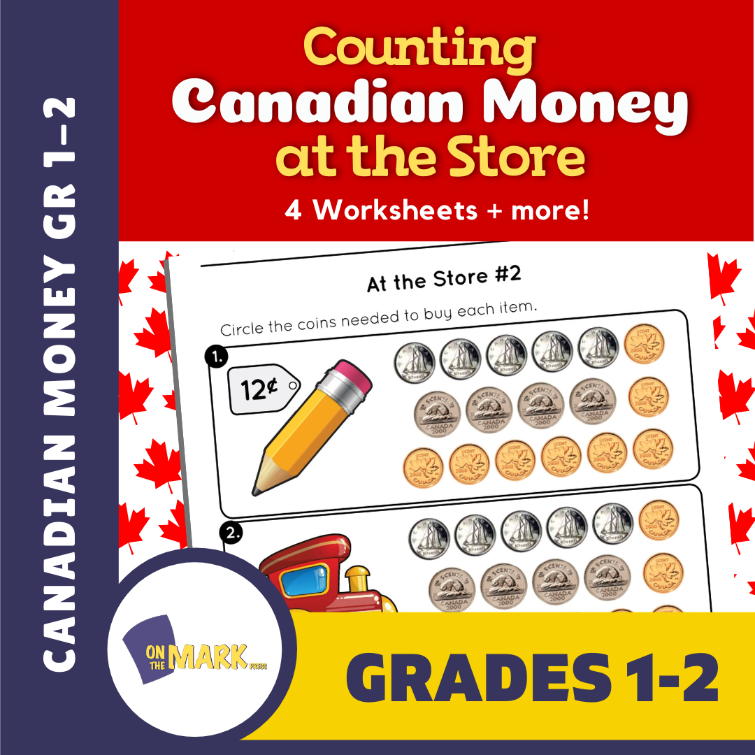 Counting Canadian Money at the Store Grades 1-2