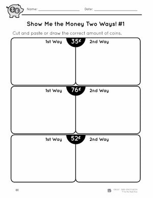 Representing the value of Canadian money Grades 1-2