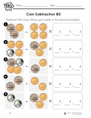 Canadian Money - Coin Subtraction Grades 1-2