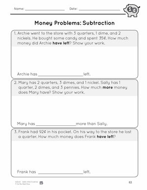 Canadian Money - Word Problems Grades 1-2