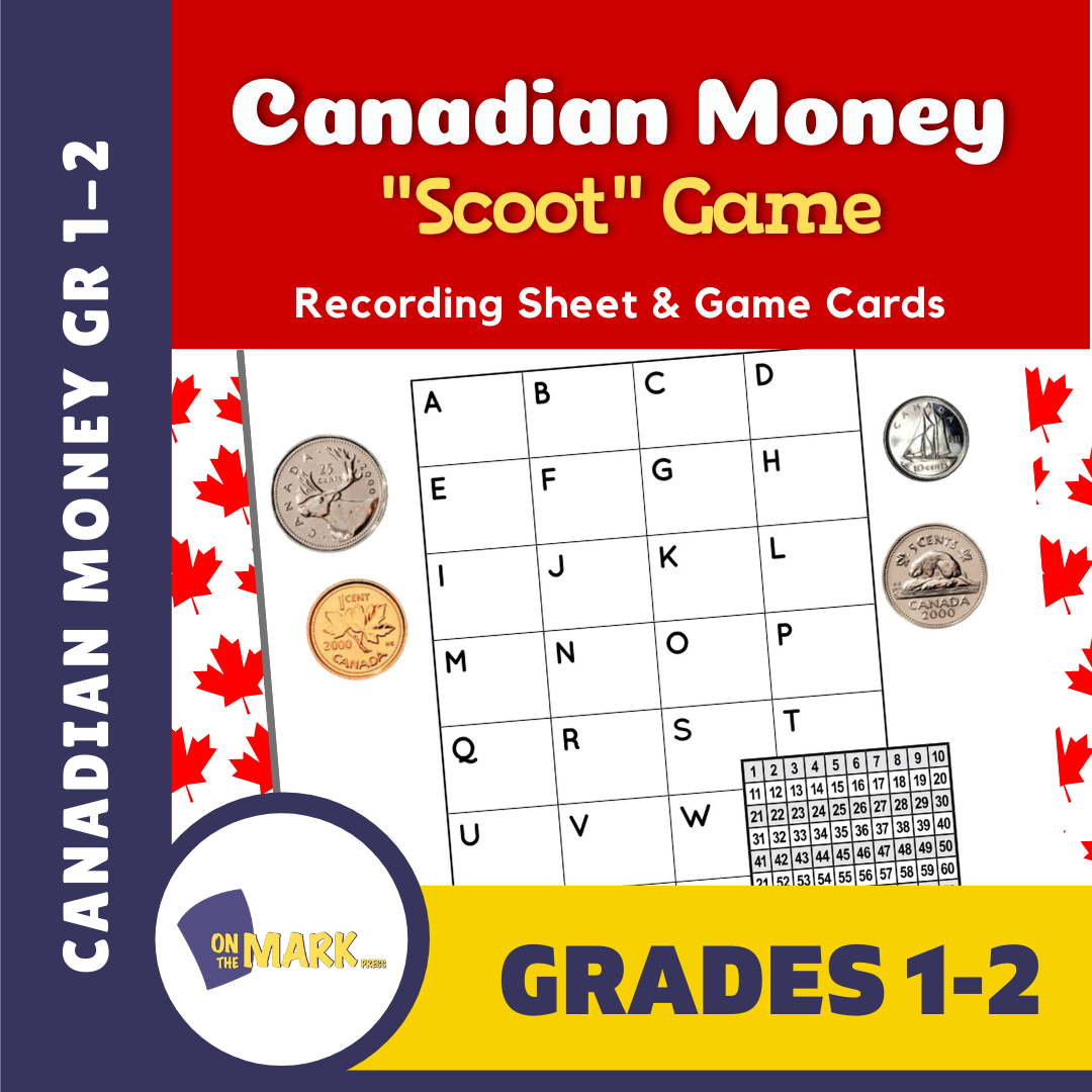Canadian Money - "Scoot" Game Grades 1-2