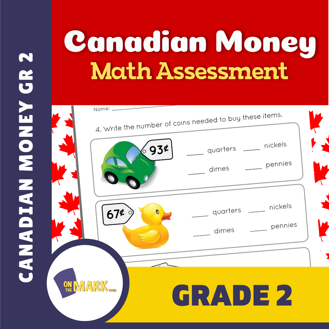 Canadian Money Grade 2 Assessment