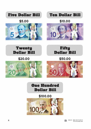 Canadian Money & Their Values Grades 3-4
