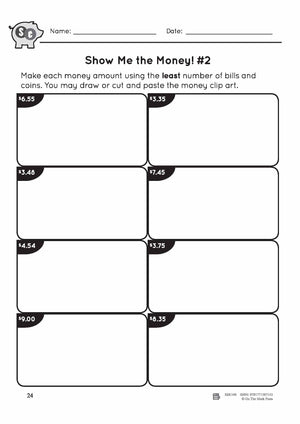 Canadian Money: Show Me the Money Grade 3: 4 Worksheets & Money Masters