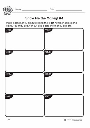 Canadian Money: Show Me the Money Grade 4: 4 Worksheets & Money Masters