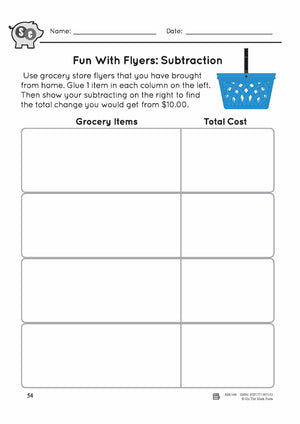 Fun with Canadian Money! Money Word Search, Design a Bill, Flyer Fun! 4 Worksheets Grades 3-4