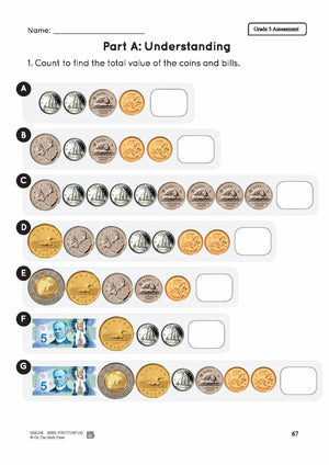 Canadian Money Grade 3 Assessment Activities