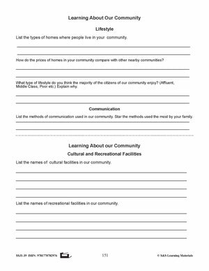 Learning About Our Community Booklet Grades 5+