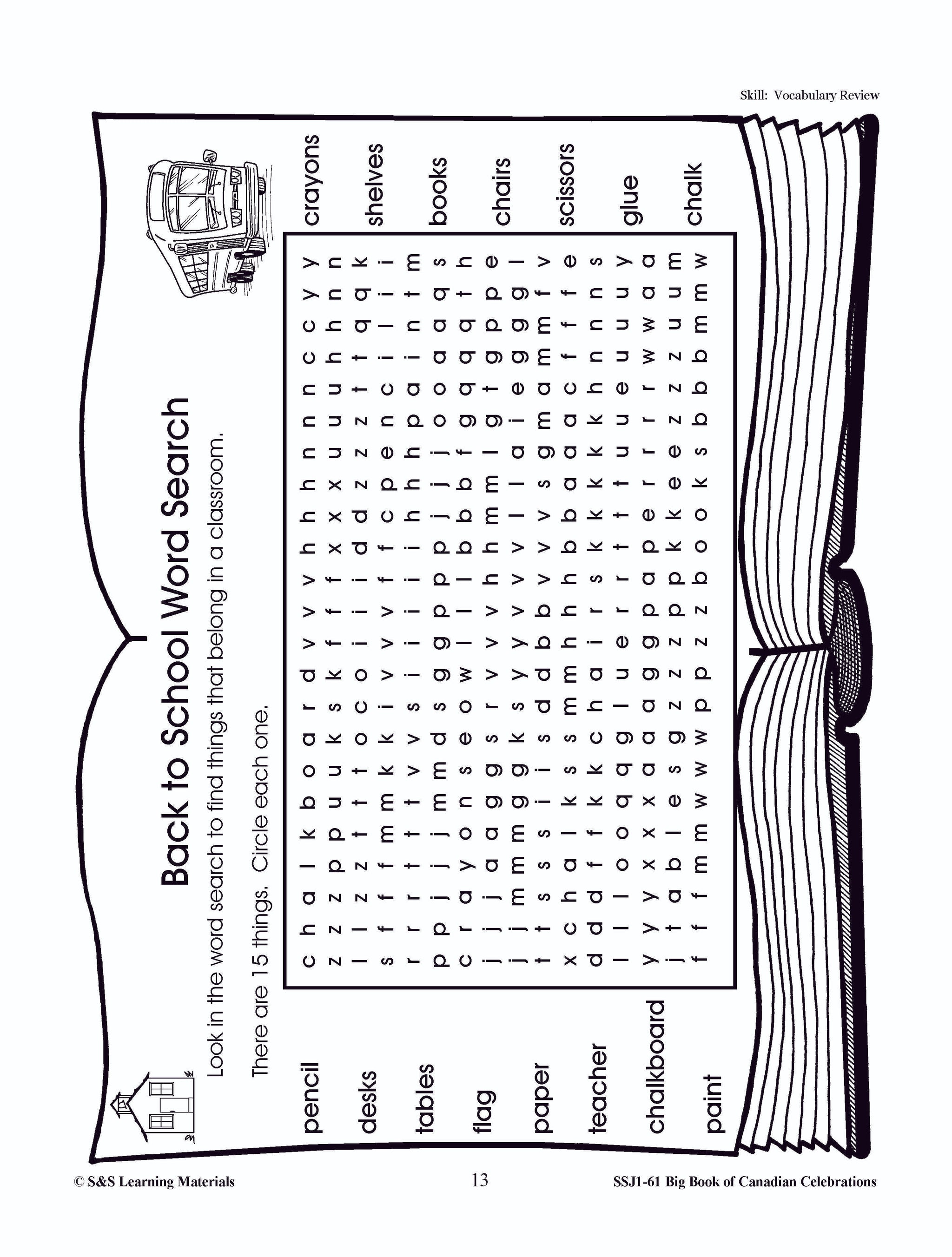 Back To School Gr. 1-3 Teacher Directed Lesson & Activities