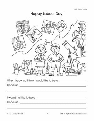 Labour Day Activity Grades 1-3 Teacher Directed Lesson & Activities