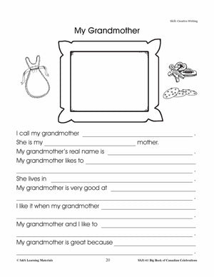 Grandparents' Day Gr. 1-3 Teacher Directed Lesson & Activities