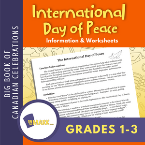 International Day of Peace Activity Grades 1-3 Teacher Directed Lesson & Activities