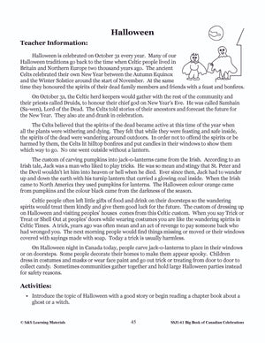 Halloween Gr. 1-3 E-Lesson Plan