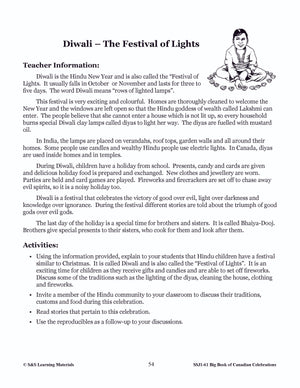 Diwali - The Festival Of Lights Gr. 1-3 Teacher Directed Lesson & Activities