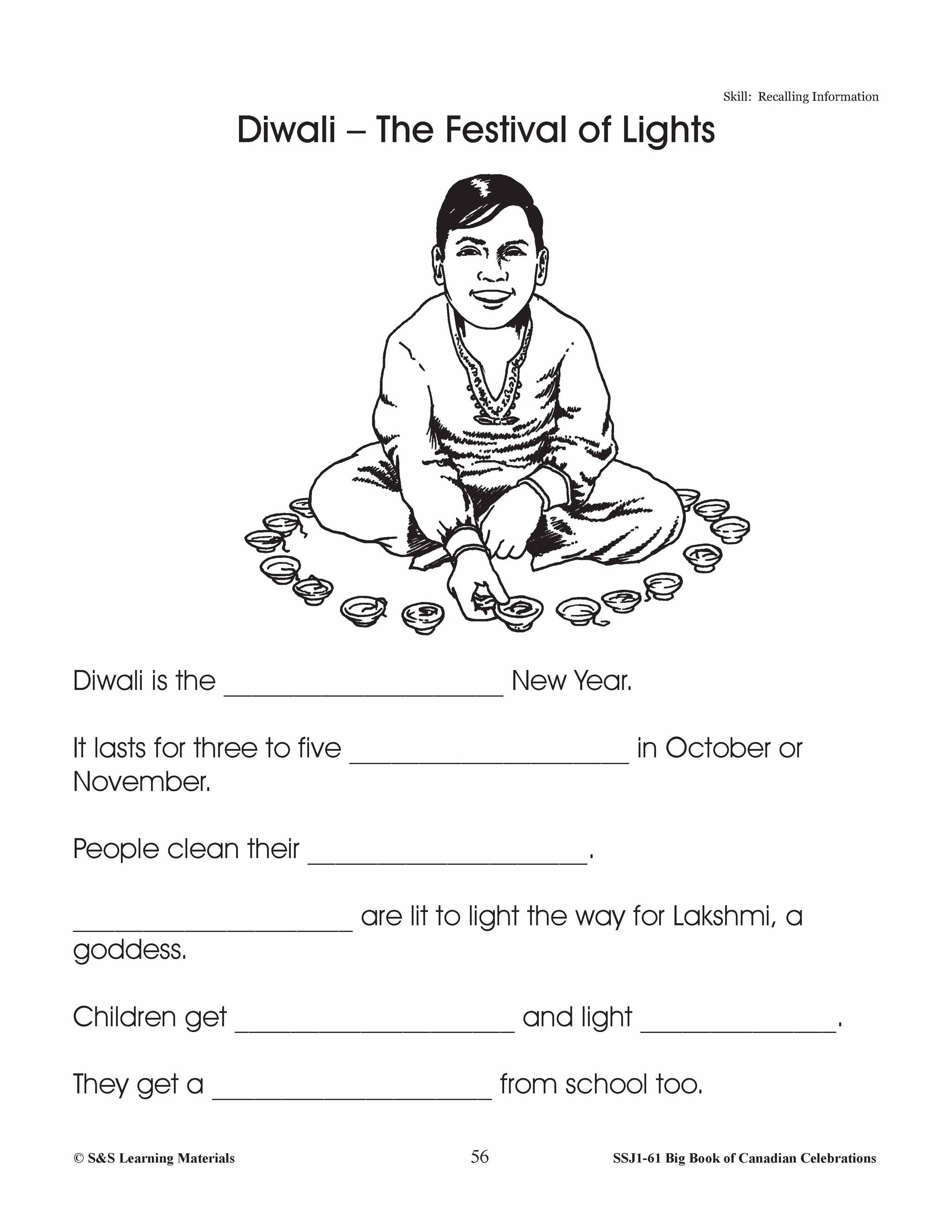 Diwali - The Festival Of Lights Gr. 1-3 Teacher Directed Lesson & Activities