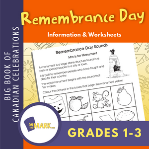 Remembrance Day Gr. 1-3 Teacher Directed Lesson & Activities
