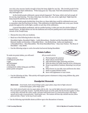 Hanukkah Grades 1-3 Teacher Directed Lesson & Activities