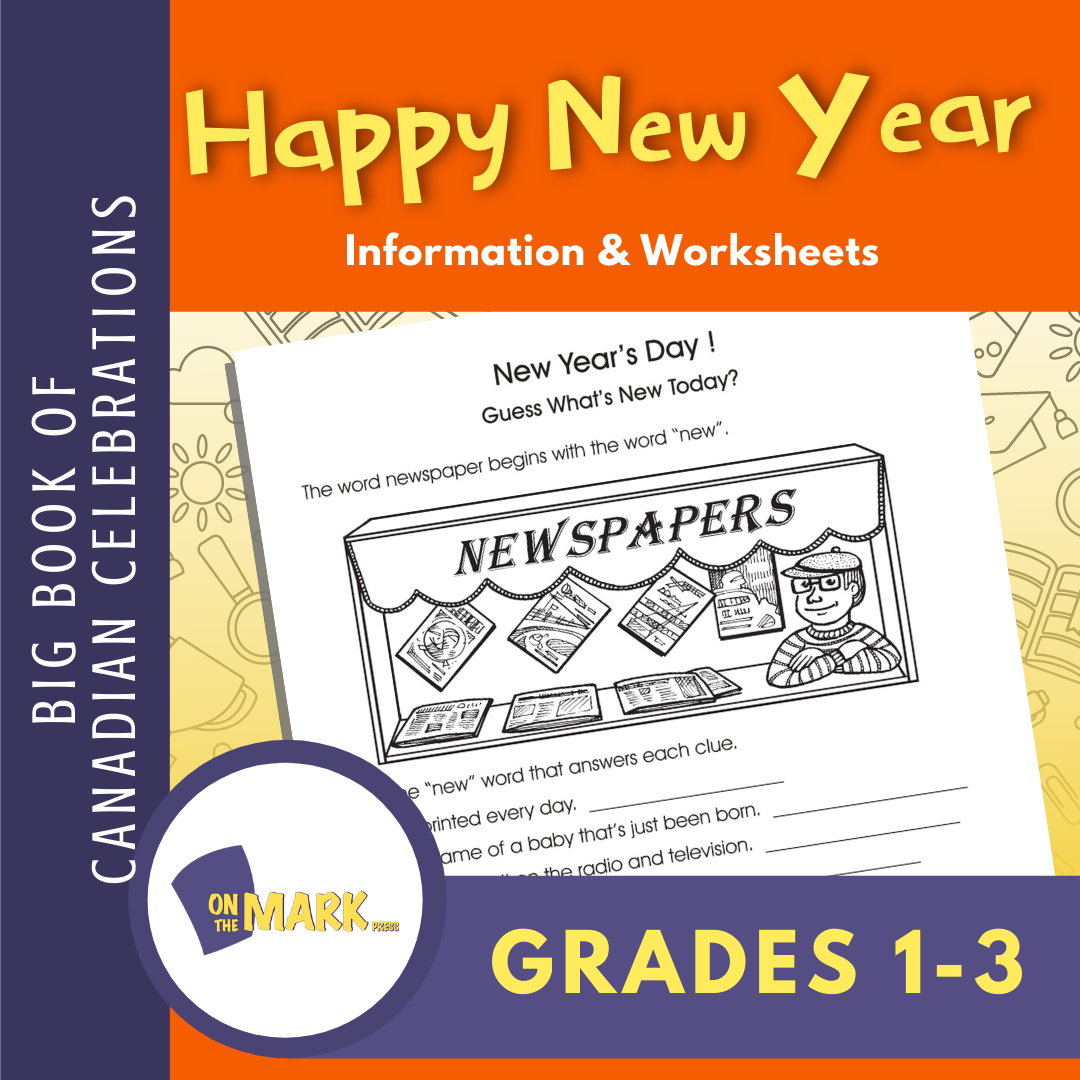 Happy New Year Gr. 1-3 Teacher Directed Lessons & Activities