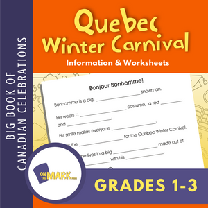 Quebec Winter Carnival Grades 1-3 Teacher Directed Lesson & Activities