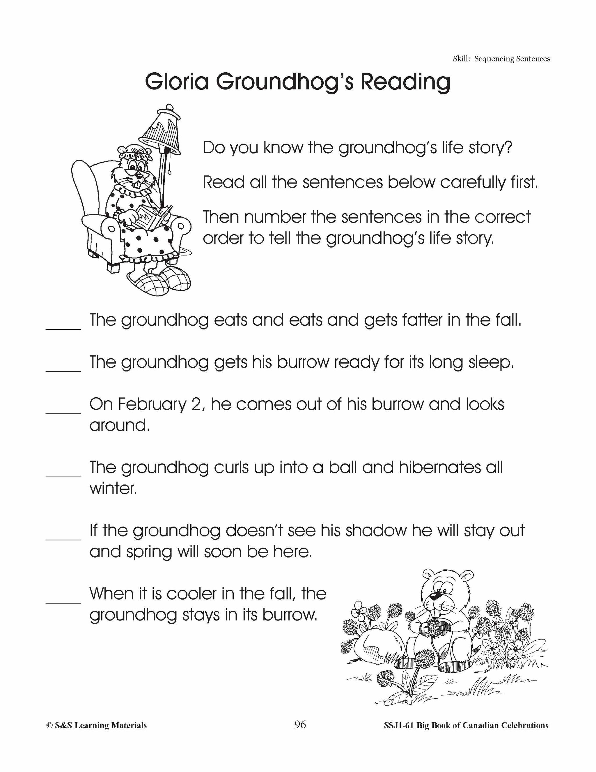 Groundhog Day Gr. 1-3  Teacher Directed Lessons & Activities