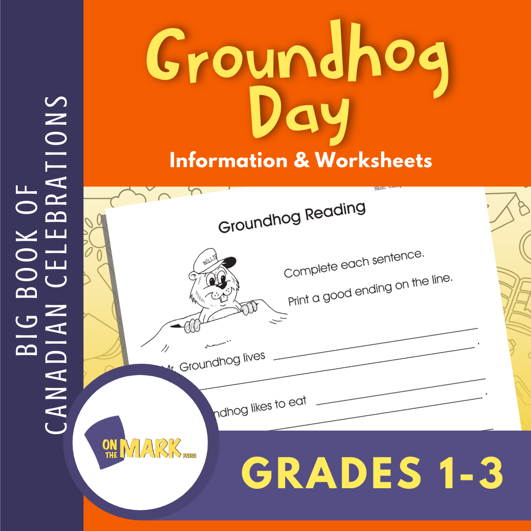 Groundhog Day Gr. 1-3  Teacher Directed Lessons & Activities