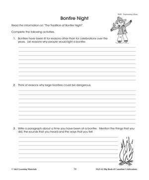The Tradition of Bonfire Night Gr. 4-6 Information and Worksheets