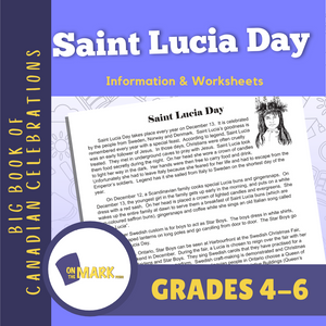 Saint Lucia Day Gr. 4-6 Information and Worksheets