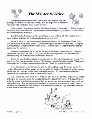 The Winter Solstice Graedes 4-6 Information & Worksheets