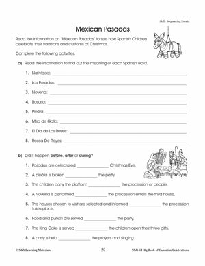 Mexican Posadas Gr. 4-6 Information and Worksheets