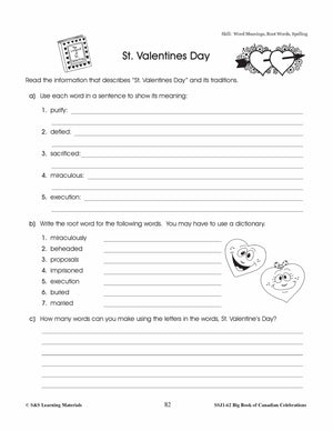 St. Valentine's Day Gr. 4-6 Information and Worksheet