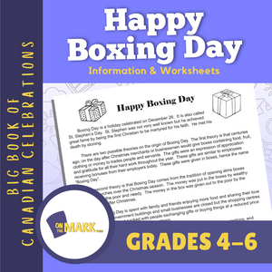 Happy Boxing Day Gr. 4-6 Information and Worksheets