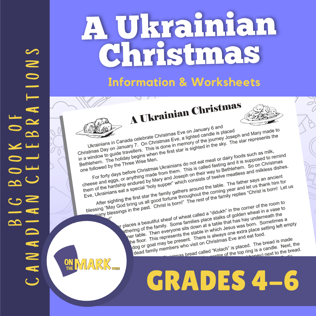 A Ukrainian Christmas Gr. 4-6 Information & Worksheets