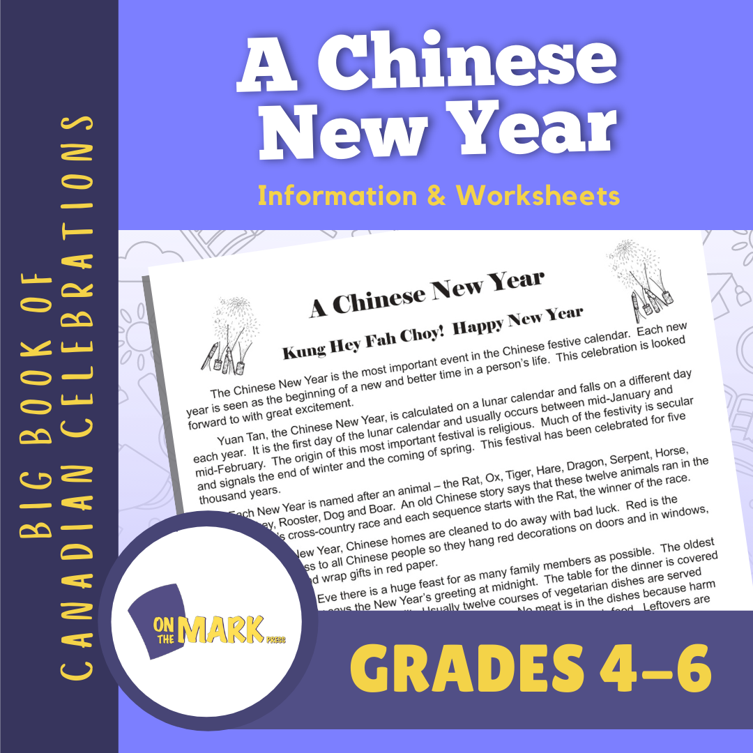 A Chinese New Year Gr. 4-6 Information & Worksheets