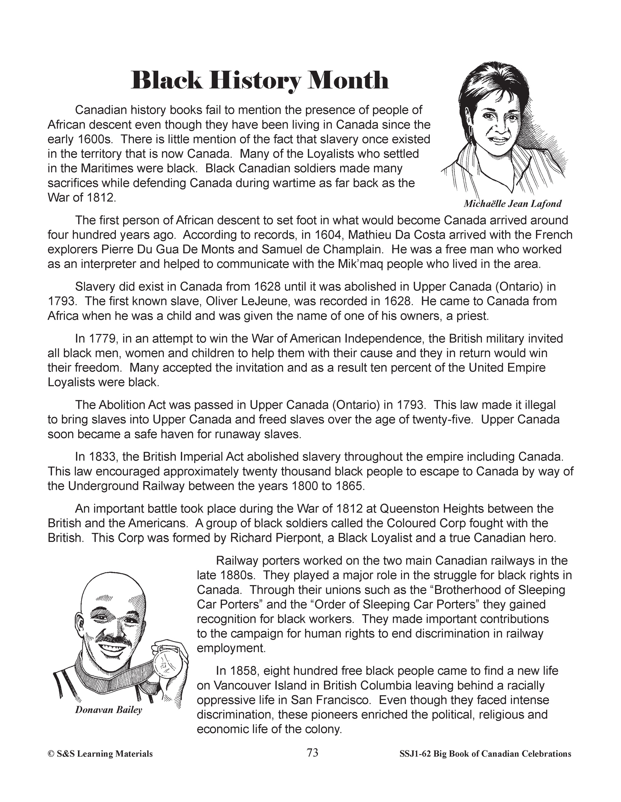 Black History Month Lesson Gr. 4-6