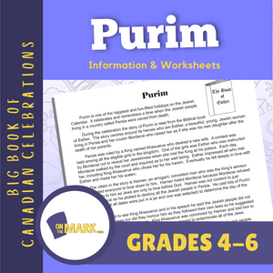 Purim Gr. 4-6 Information and Worksheets