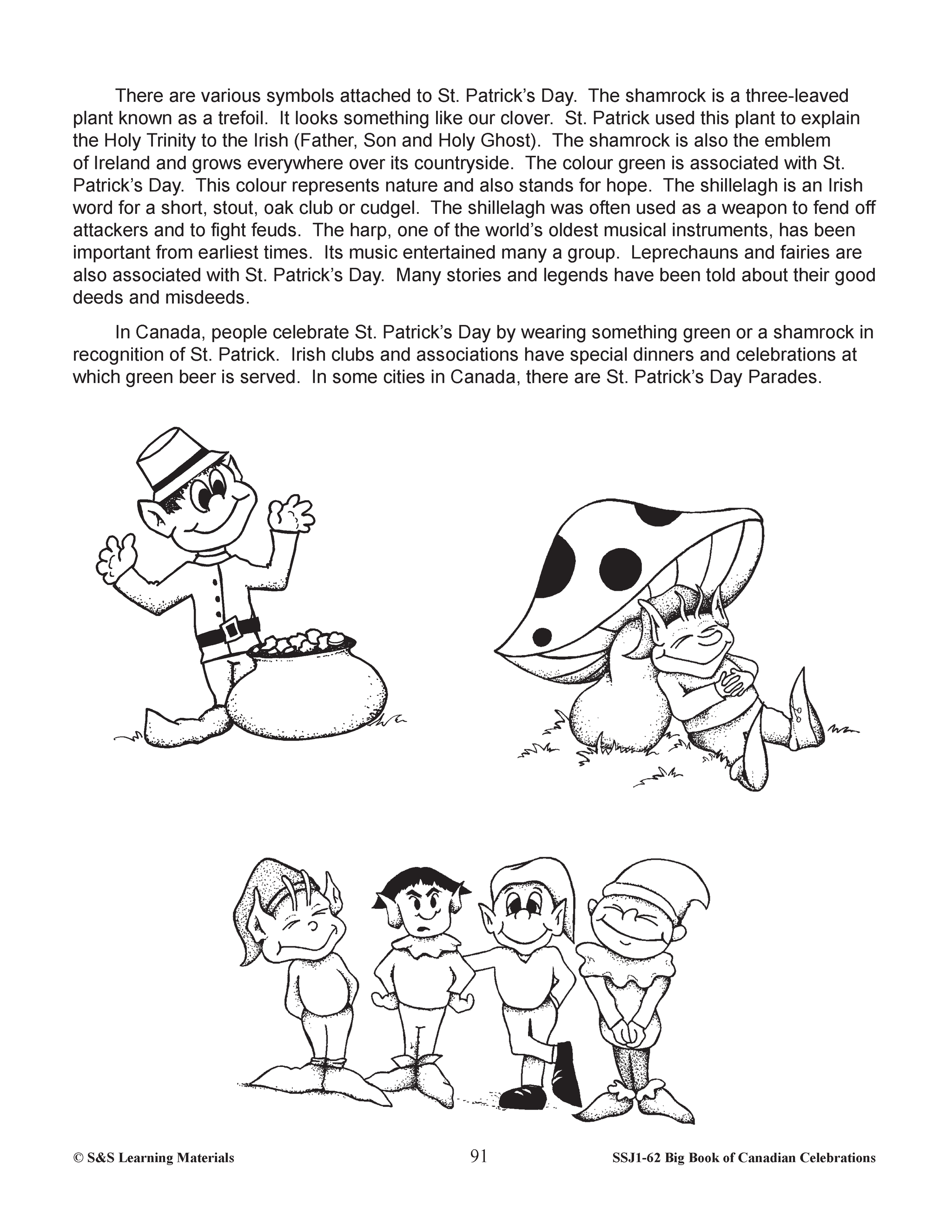 St. Patrick's Day Gr. 4-6 Information & Worksheets