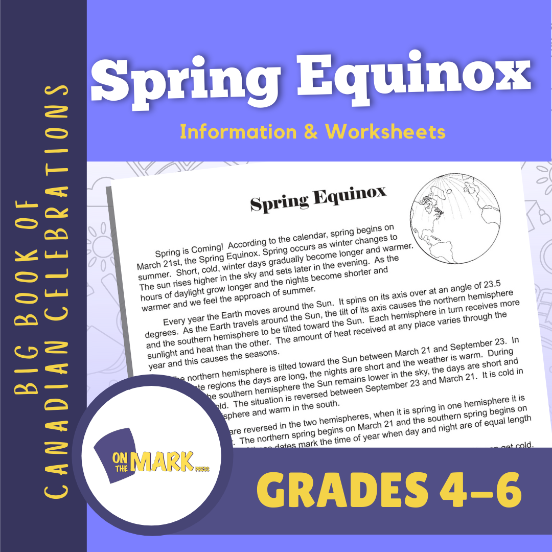 Spring Equinox Gr. 4-6 Information and Worksheets
