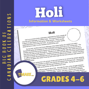 Holi Gr. 4-6 Information and Worksheets
