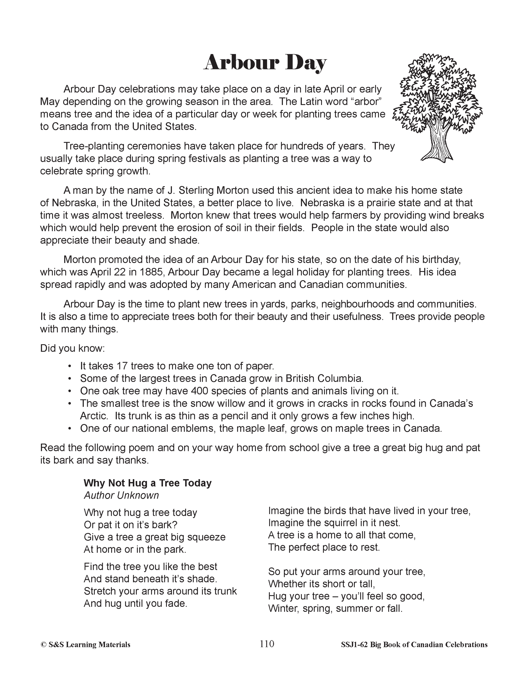 Arbour Day Gr. 4-6 Information & Worksheets