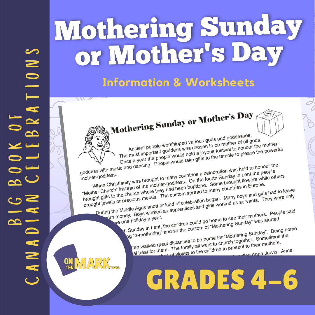 Mothering Sunday or Mother's Day Gr. 4-6 E-Lesson Plan