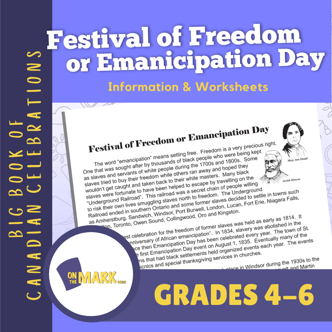 Festival of Freedom or Emanicipation Day Lesson Gr. 4-6