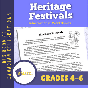 Heritage Festivals Gr. 4-6 Lesson and Activity