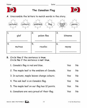 The Canadian Flag Reading Lesson Gr. 1 E-Lesson Plan