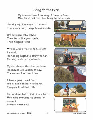 Going to the Farm Reading Lesson Gr. 1 E-Lesson Plan