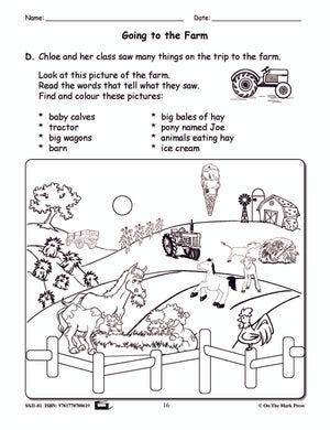 Going to the Farm Reading Lesson Gr. 1 E-Lesson Plan