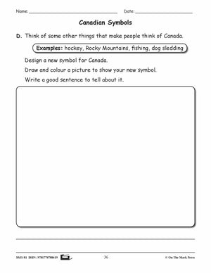 Canadian Symbols Reading Lesson Gr. 1