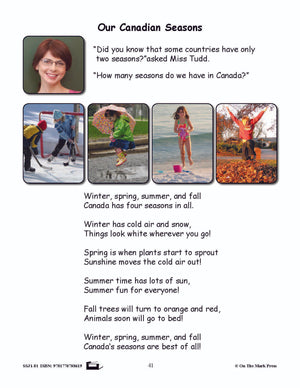 Our Canadian Seasons Reading Lesson Gr. 1 E-Lesson Plan