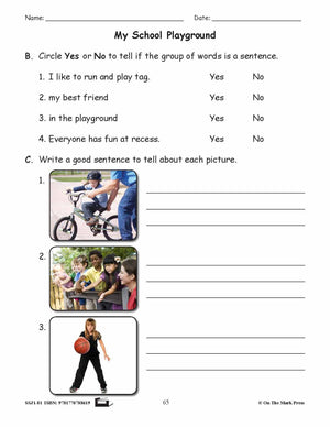 My School Playground Writing Lesson Gr. 1 E-Lesson Plan